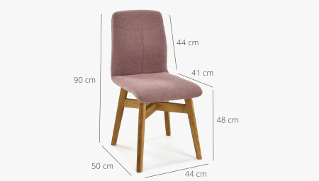 Židle jídelní YORK, lososová - easy clean