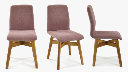 Židle jídelní YORK, lososová - easy clean