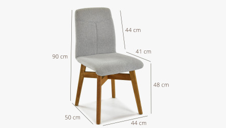 Židle jídelní YORK, šedá - easy clean