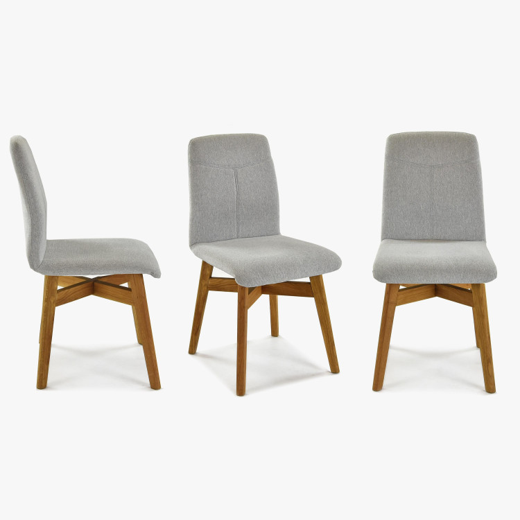 Židle jídelní YORK, šedá - easy clean