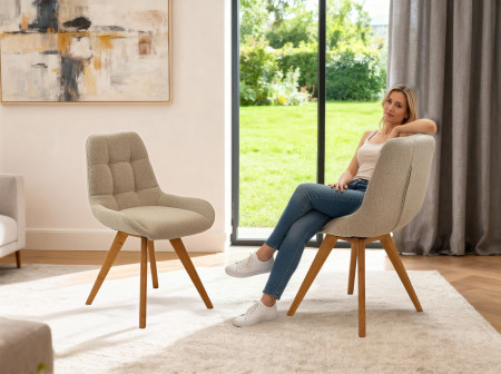 Pohodlná jídelní židle , šedě matová