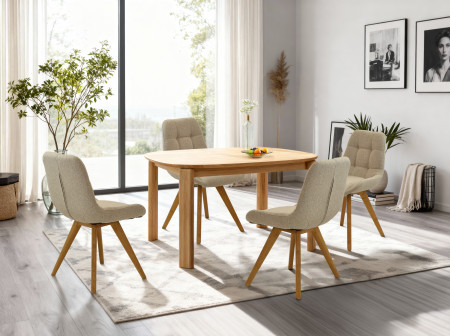 Pohodlná jídelní židle , šedě matová