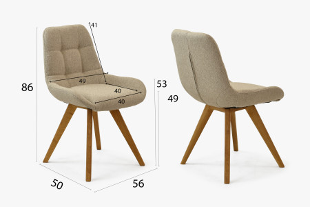 Pohodlná jídelní židle , šedě matová