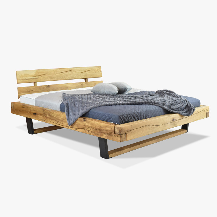 Moderní postel z masívu dub na nohách, Laura 160 x 200 cm