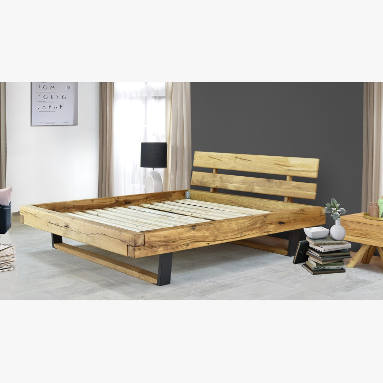 Moderní postel z masívu dub na nohách, Laura 160 x 200 cm