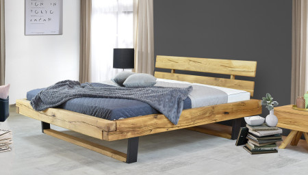 Moderní postel z masívu dub na nohách, Laura 160 x 200 cm