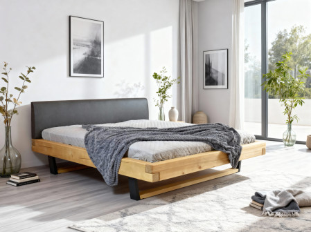Postel z masivu na nohách, Laura smrk 160 x 200 cm