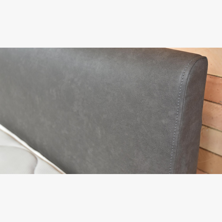 Moderní masívni postel z dub kovové nohy, Laura 160 x 200