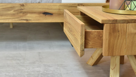 Moderní masívni postel z dub kovové nohy, Laura 160 x 200