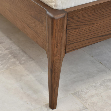 Retro postel s čaluněným čelem - zeleným 180 x 200 cm