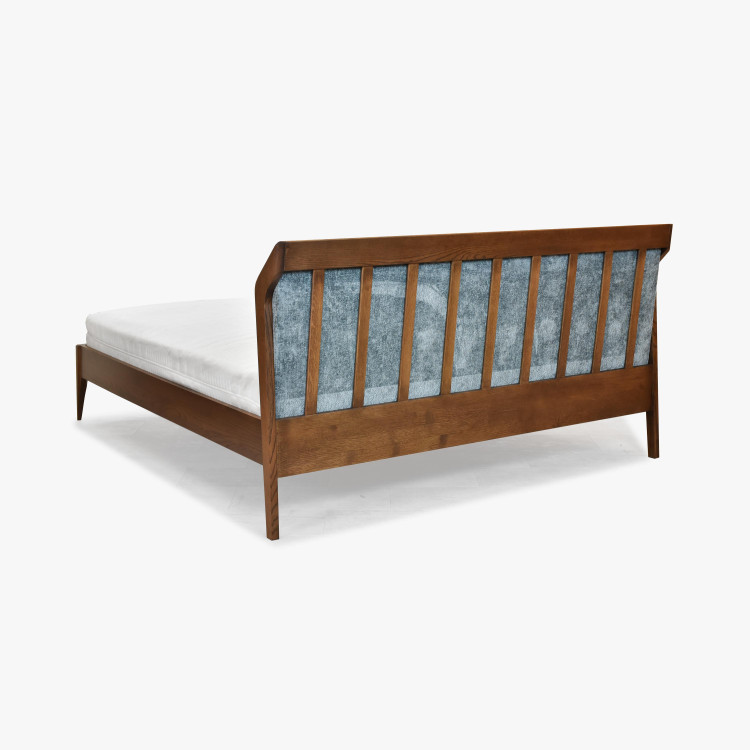 Retro postel s čaluněným čelem - zeleným 180 x 200 cm