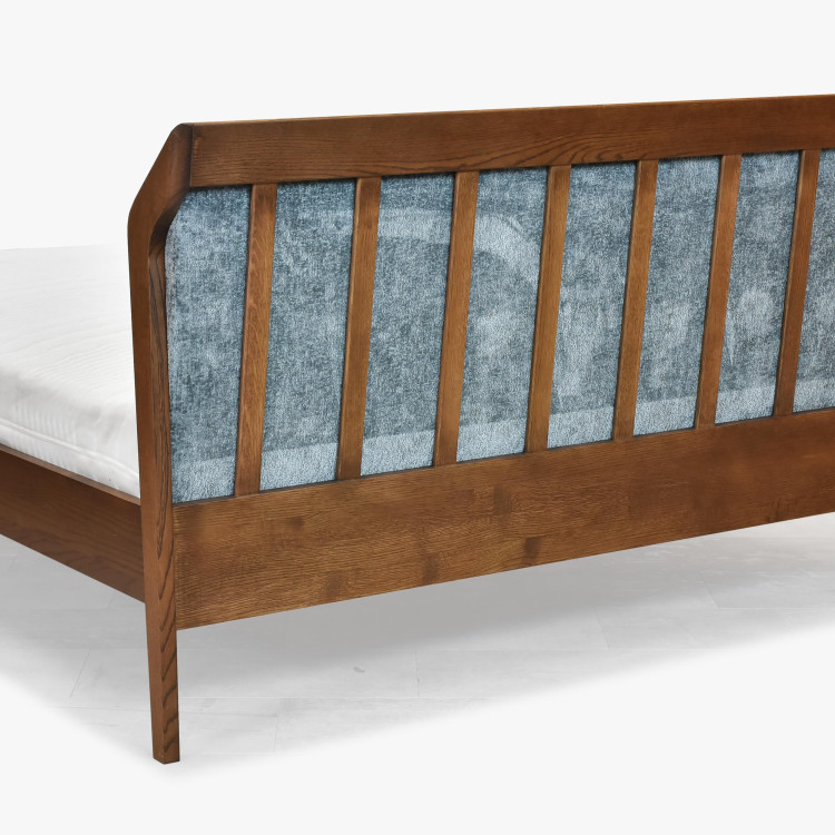 Retro postel s čaluněným čelem - zeleným 180 x 200 cm