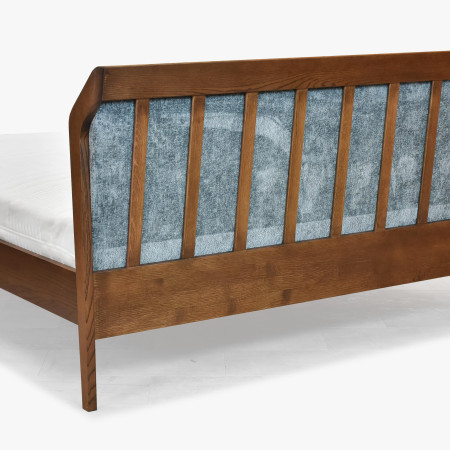 Retro postel s čaluněným čelem - zeleným 180 x 200 cm