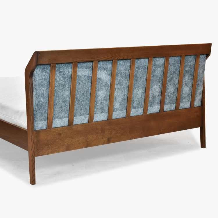 Retro postel s čaluněným čelem - zeleným 180 x 200 cm