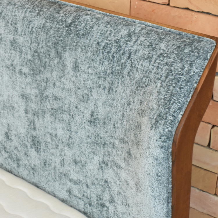 Retro postel s čaluněným čelem - zeleným 180 x 200 cm