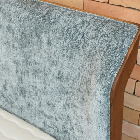 Retro postel s čaluněným čelem - zeleným 180 x 200 cm