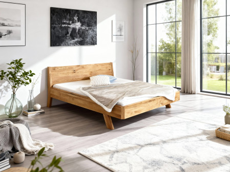 Dubová postel z masivu, marina 160 x 200 cm