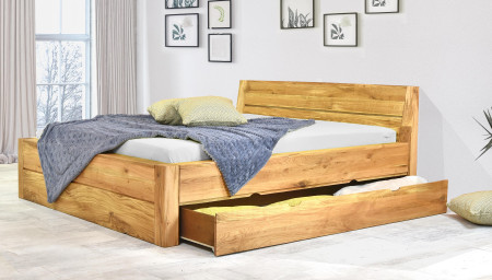 Postel z masivu s úložným prostorem, Julia 160 x 200 cm