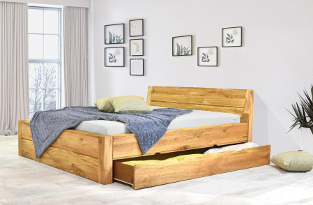 Postel z masivu s úložným prostorem, Julia 160 x 200 cm