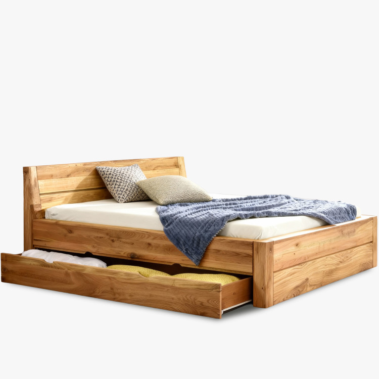 Postel z masivu s úložným prostorem, Julia 160 x 200 cm