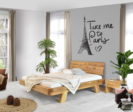 Dubová luxusní postel z trámů, Manželská Mia 180 x 200 cm