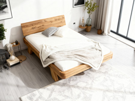 Dubová luxusní postel z trámů, Manželská Mia 180 x 200 cm
