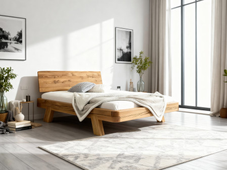 Dubová luxusní postel z trámů, Manželská Mia 180 x 200 cm
