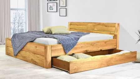 Postel z masivu s úložným prostorem, Julia 180 x 200 cm