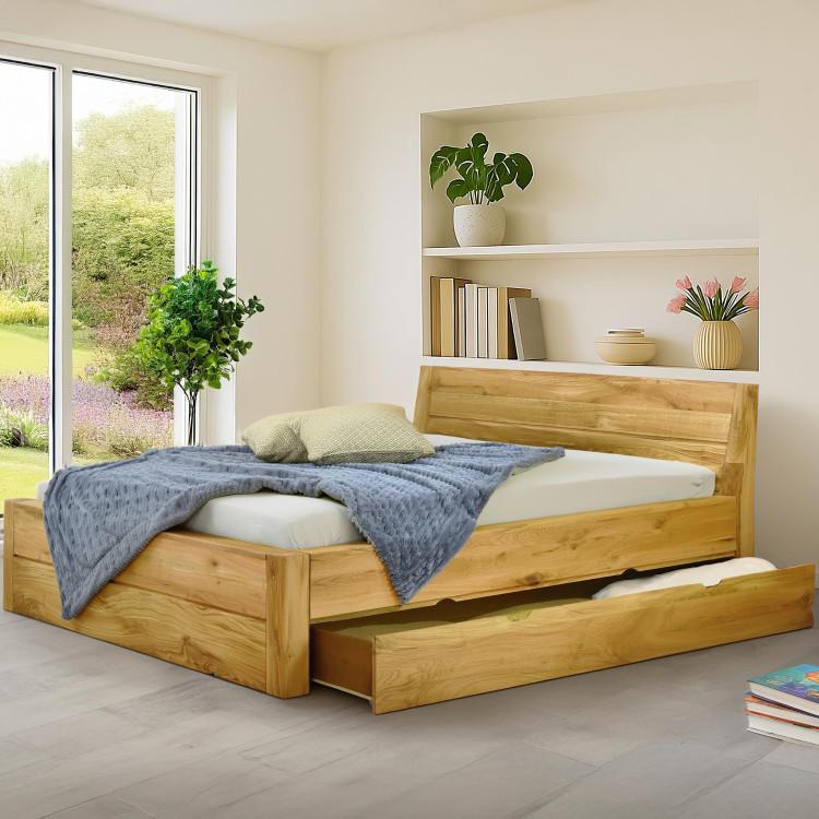 Postel z masivu s úložným prostorem, Julia 180 x 200 cm