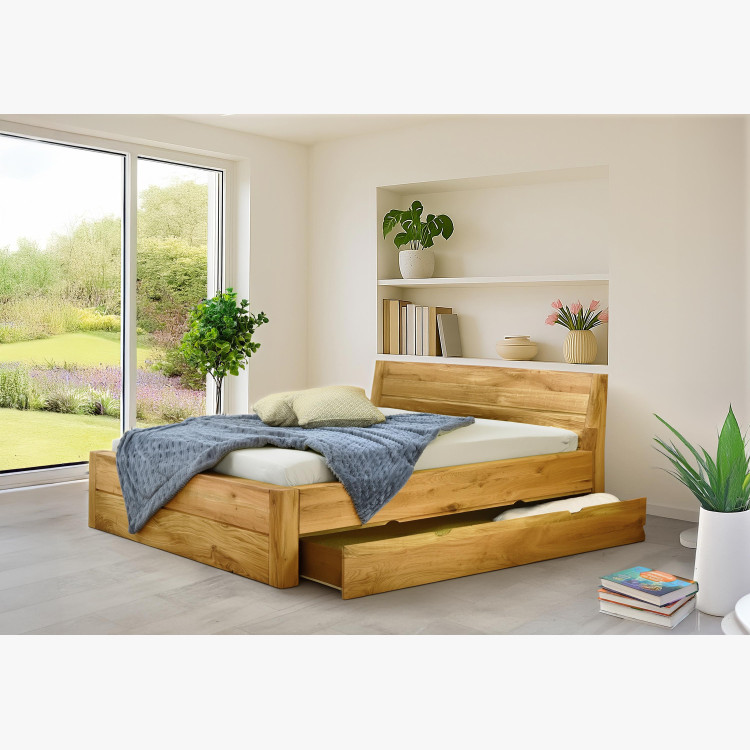 Postel z masivu s úložným prostorem, Julia 180 x 200 cm