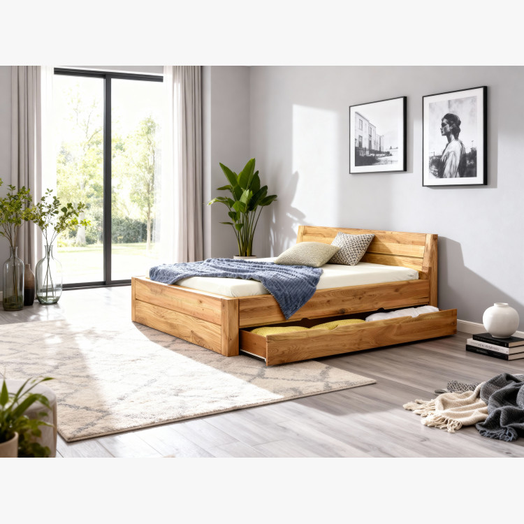 Postel z masivu s úložným prostorem, Julia 180 x 200 cm