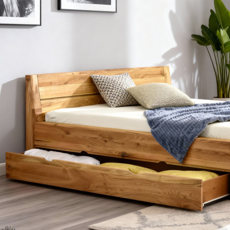 Postel z masivu s úložným prostorem, Julia 180 x 200 cm