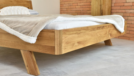 Dubová postel z masivu , marina 140 x 200 cm