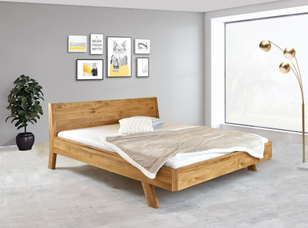 Dubová postel z masivu , marina 140 x 200 cm