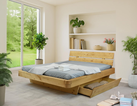 Poctivá postel z masivu smrk 180 cm