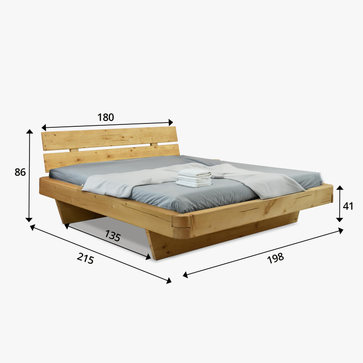 Poctivá postel z masivu smrk 180 cm