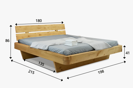 Poctivá postel z masivu smrk 180 cm