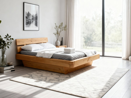 Poctivá postel z masivu smrk 180 cm