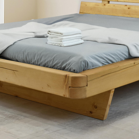 Poctivá postel z masivu smrk 180 cm Včetně šuplíků pod postel