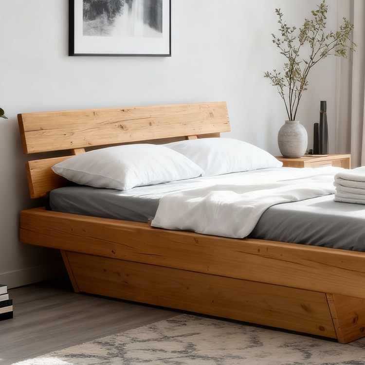 Poctivá postel z masivu smrk 180 cm Včetně šuplíků pod postel