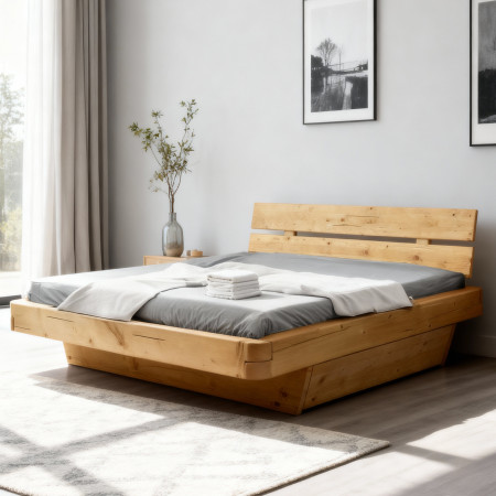 Poctivá postel z masivu smrk 180 cm Včetně šuplíků pod postel