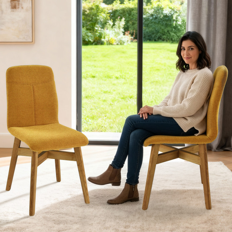 Esszimmerstuhl YORK, gelb - easy clean