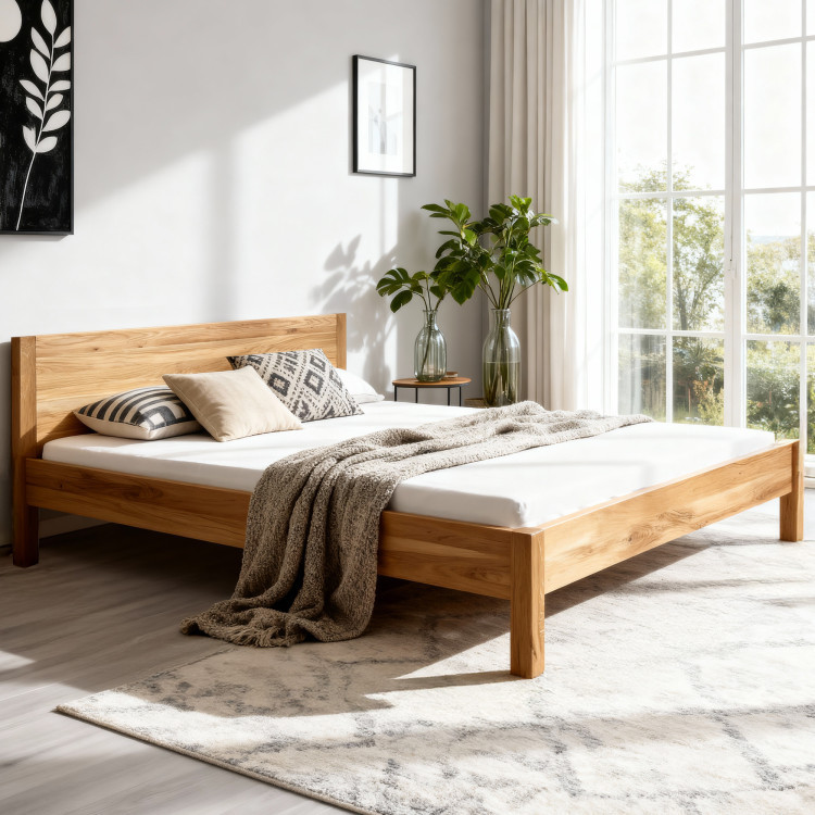 Eichenbett aus Massivholz 180 x 200 cm Richard - robust & elegant