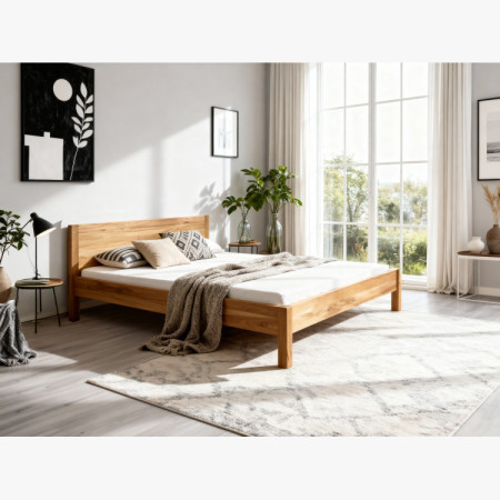 Eichenbett aus Massivholz 180 x 200 cm Richard - robust & elegant