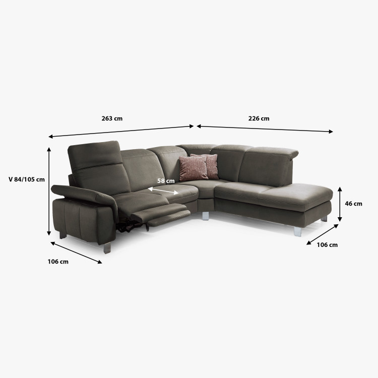 Ecksofa Magma mit TV-Funktion - Ecke rechts