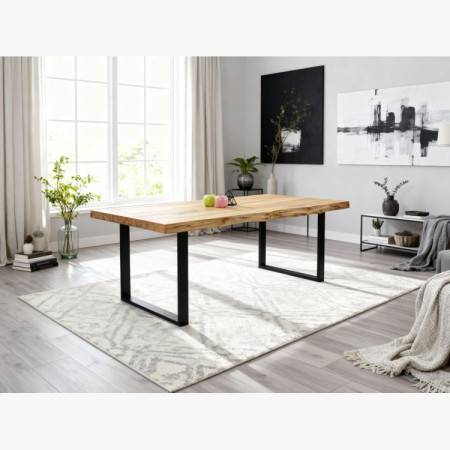 J Esstisch aus Eichenholz 200 x 100 cm, natürliche Optik