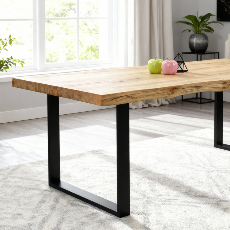 Esstisch aus Eichenholz 160 x 90 cm, natürlicher Look