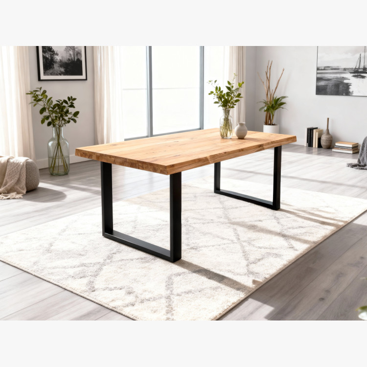Esstisch aus Eichenholz 160 x 90 cm, natürlicher Look
