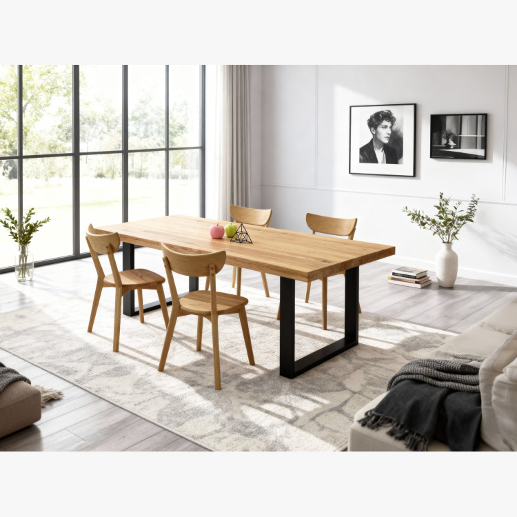 Eichen-Esstisch-Set mit Stühlen Eva