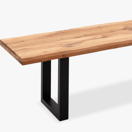 Holzmassiveiche-Bank ohne Rückenlehne 160 cm